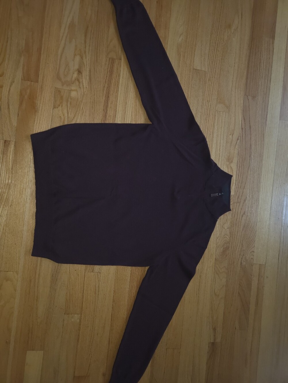 Men's Quarter-Zip Sweater - Dark Plum